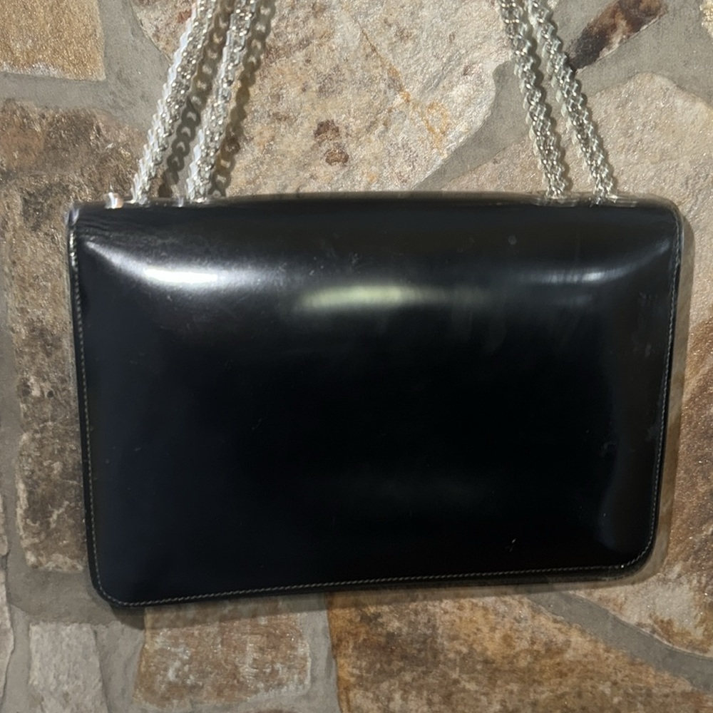 Authentic Gucci Black Leather Chain Shoulder Bag Gucci Black Patent leather - Picture 14 of 16